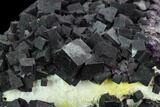 Dark Purple Cubic Fluorite Crystal Plate - China #128586-1